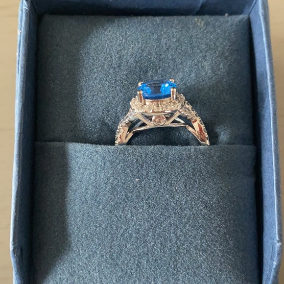 NIB Diamonesk “Blue Lagoon” Ring - Picture 4 of 7